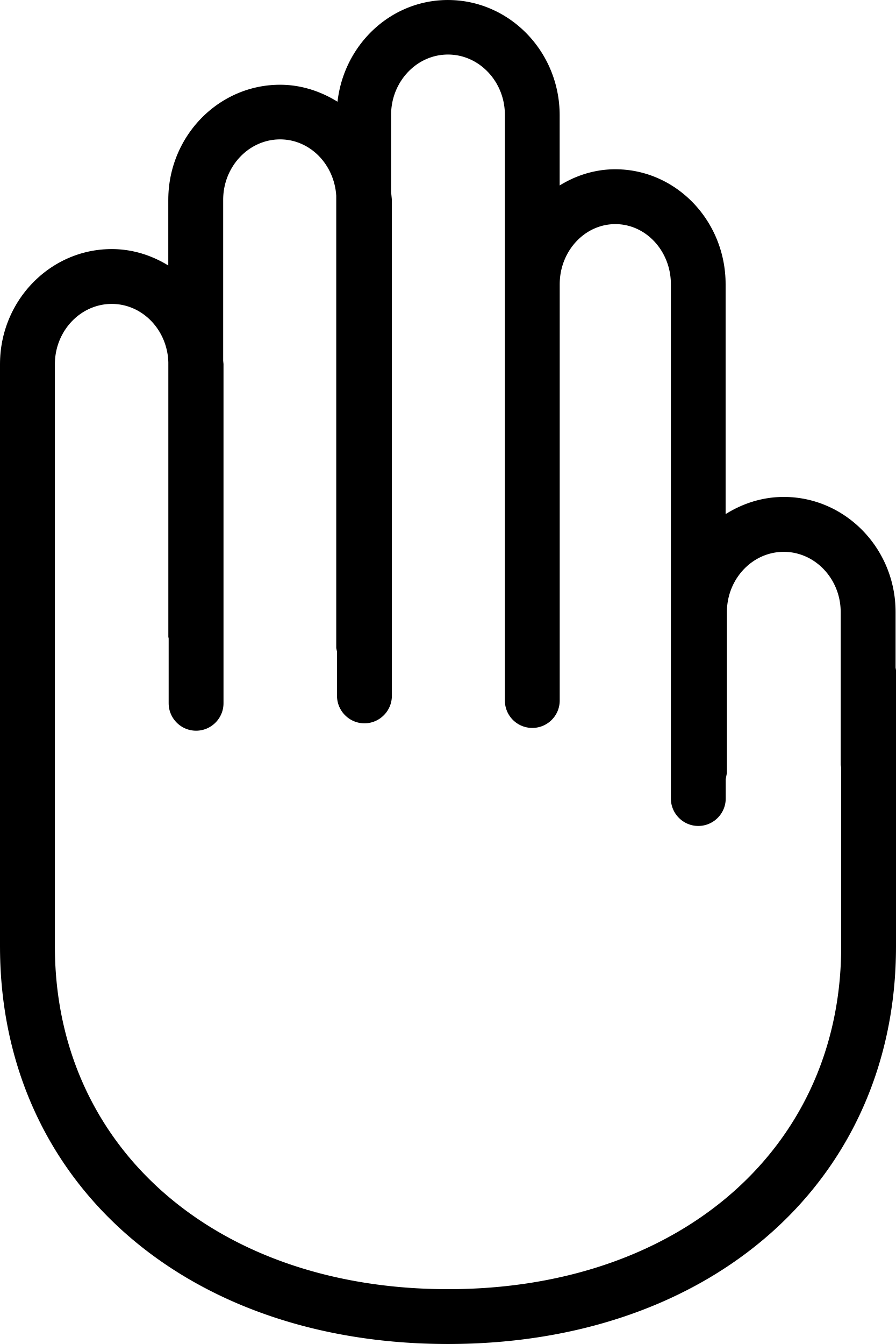 Hand Showing Palm Outline Digital Sketch Svg Design Free Vectors